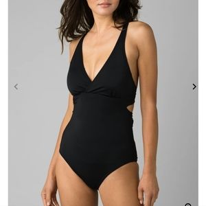 Prana Atilia One Piece Black Swimsuit Size XS